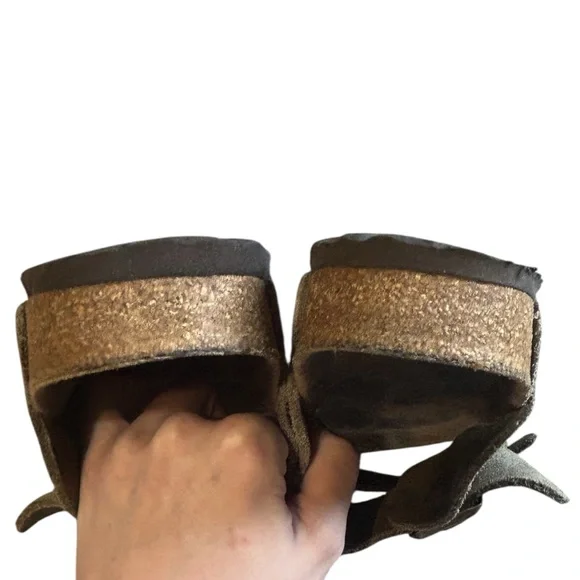 Birkenstock Arizona Tan Suede 2 Strap Sandals Size 7 EU 38 - Picture 11 of 12